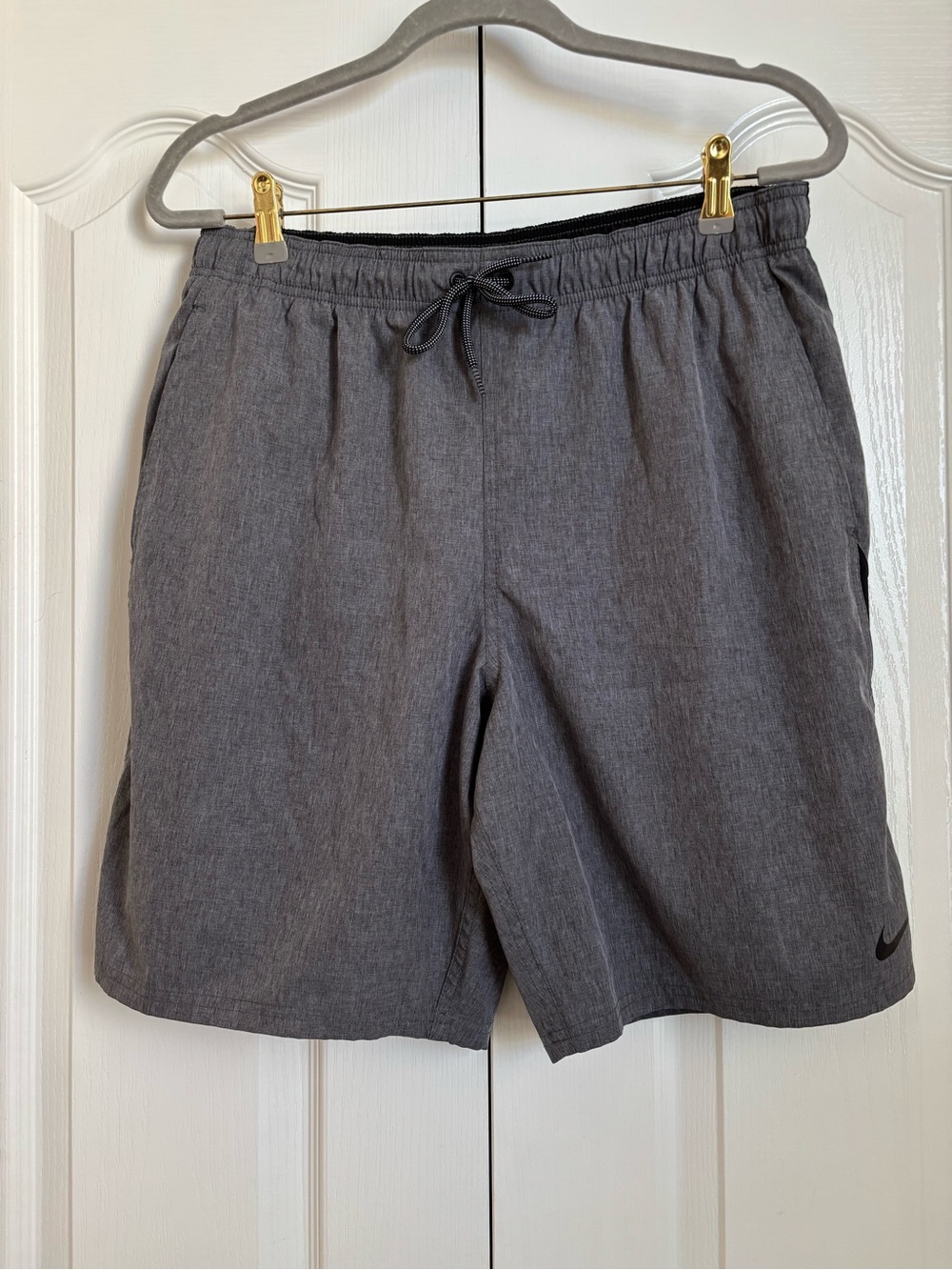 Nike Men's Grey swim Shorts with Drawstring